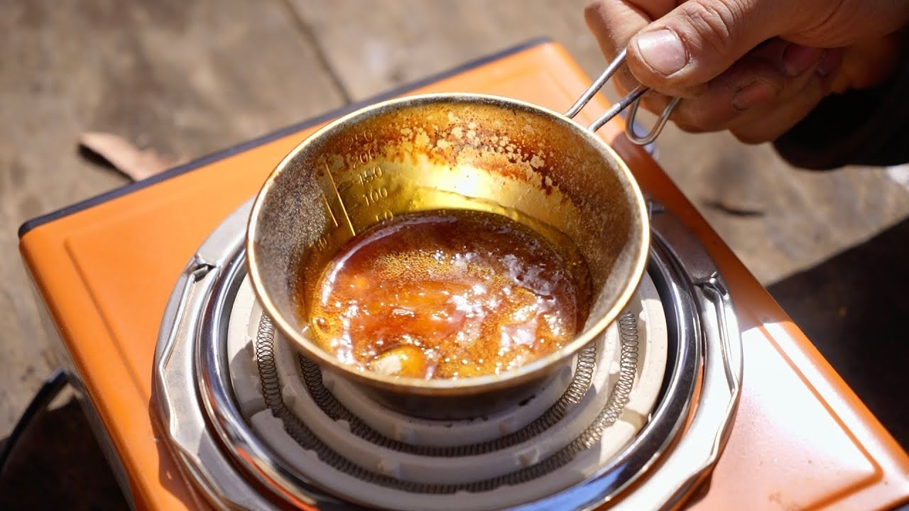 松脂と胡麻油とロウを使ったチャンの作り方｜靴職人クッキング