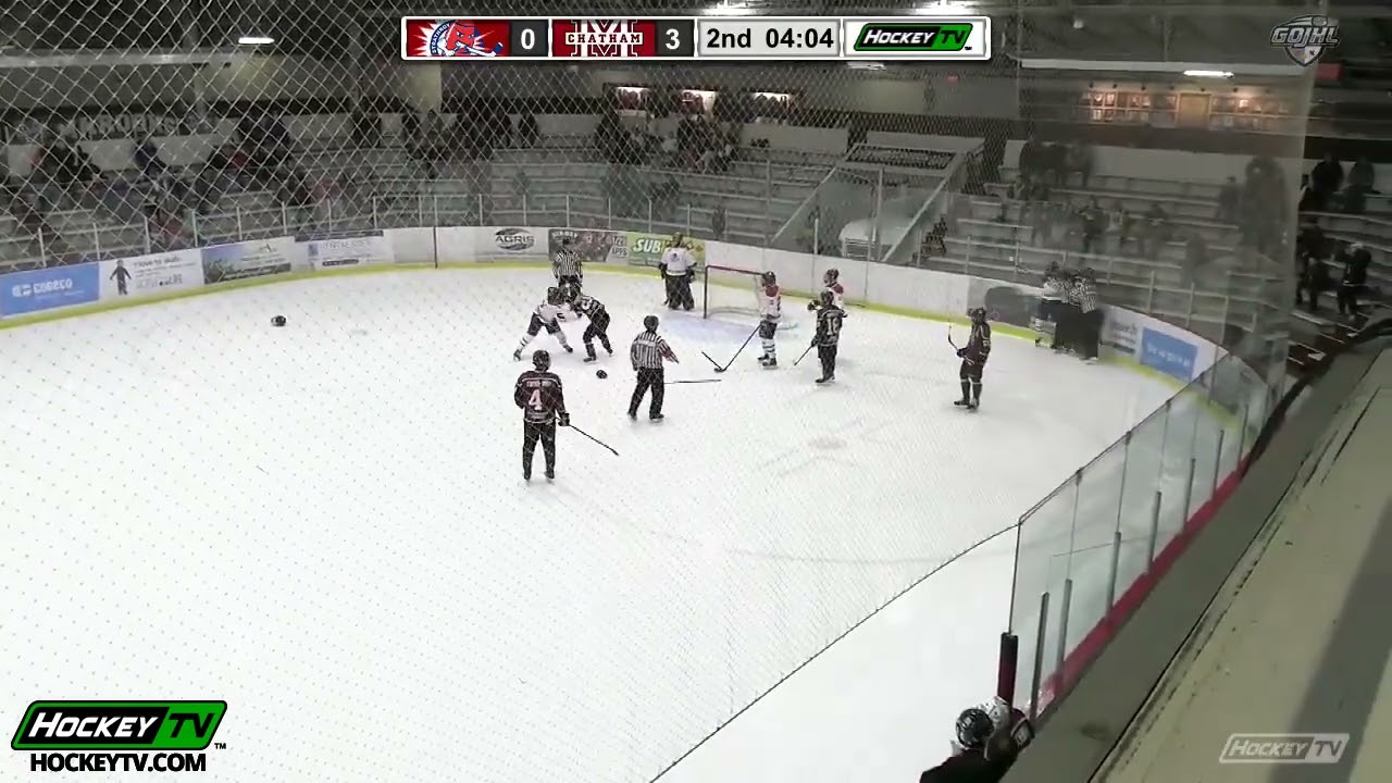 Chatham Maroons Matthew Cunningham vs Strathroy Rockets William Hull Tilt
