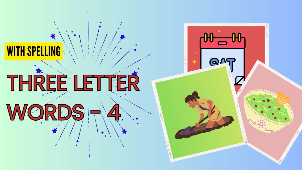3 Letter Words for Kids - 4 | Easy Spelling Learning Video | Kutties Channel