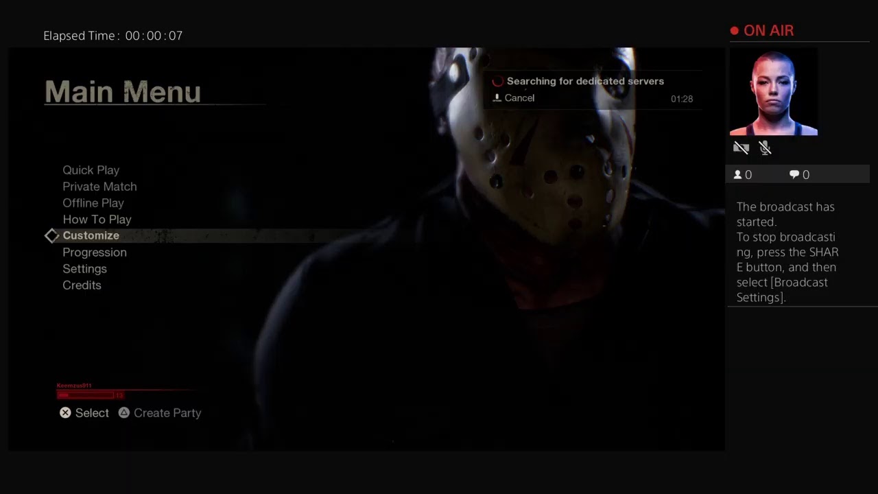 Keemzus911's Friday The 13th Broadcast