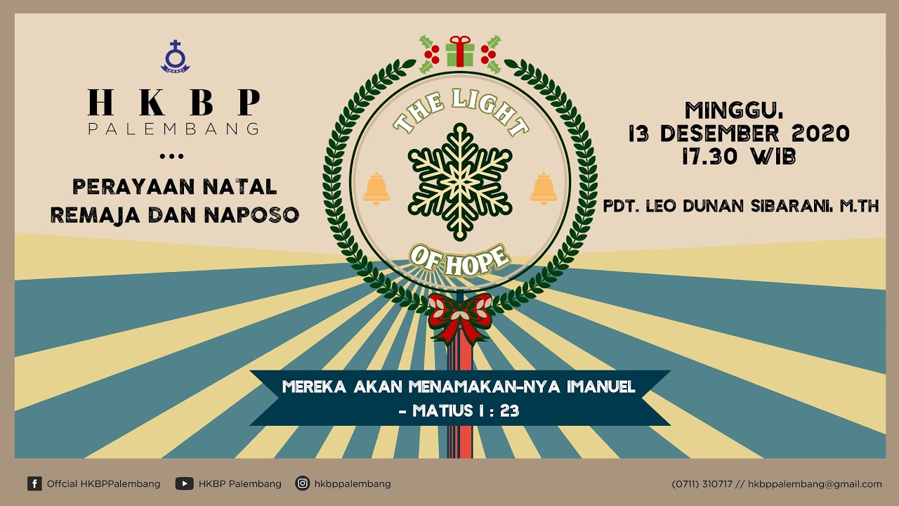 Advent Natal Remaja Naposo HKBP Palembang || 13 Desember 2020