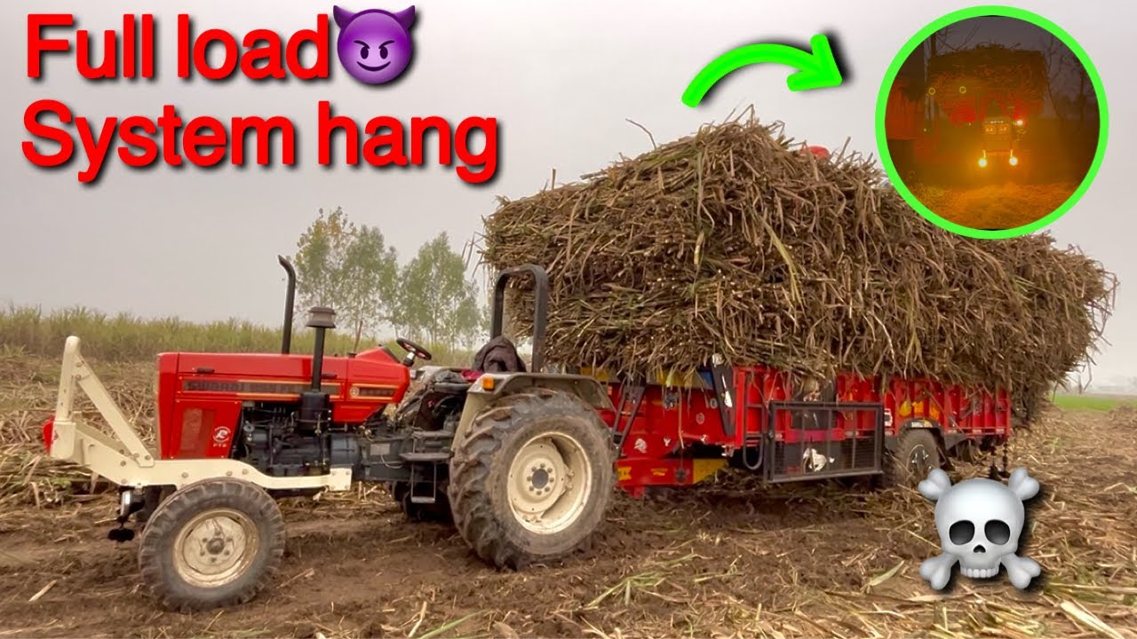 finally full load ਗੰਨਾ 250 qwantel system hang [Happy tractor vlogs]