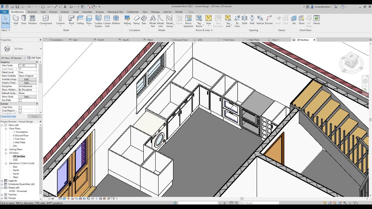 House Design 16 Kitchen Base Units and Equipment Revit Tutorial