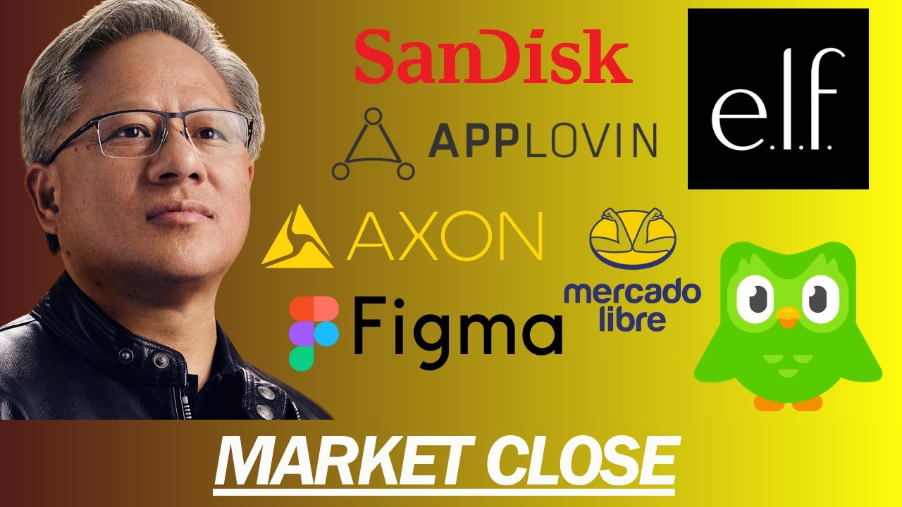 SANDISK, DUOLINGO, ELF, FIGMA, APPLOVIN, WESTERN DIGITAL, SMR EARNINGS | MARKET CLOSE