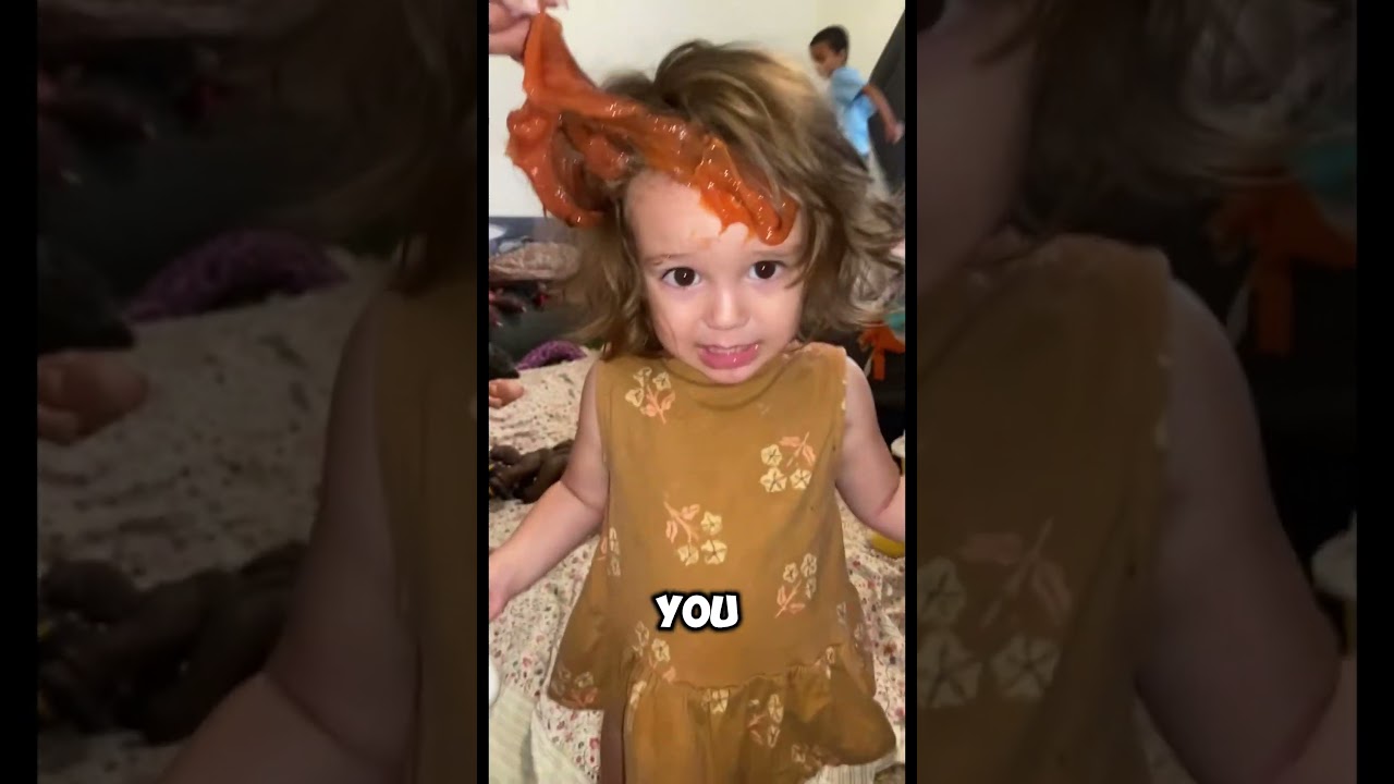Do this immediately! If slime gets stuck in your hair😨🩸