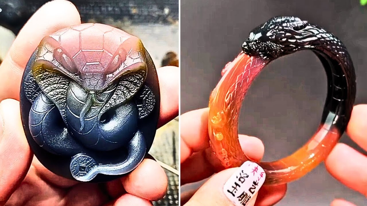 AMAZING GEMSTONE SCULPTURES ART - JADE | AGATE | AMBER p42