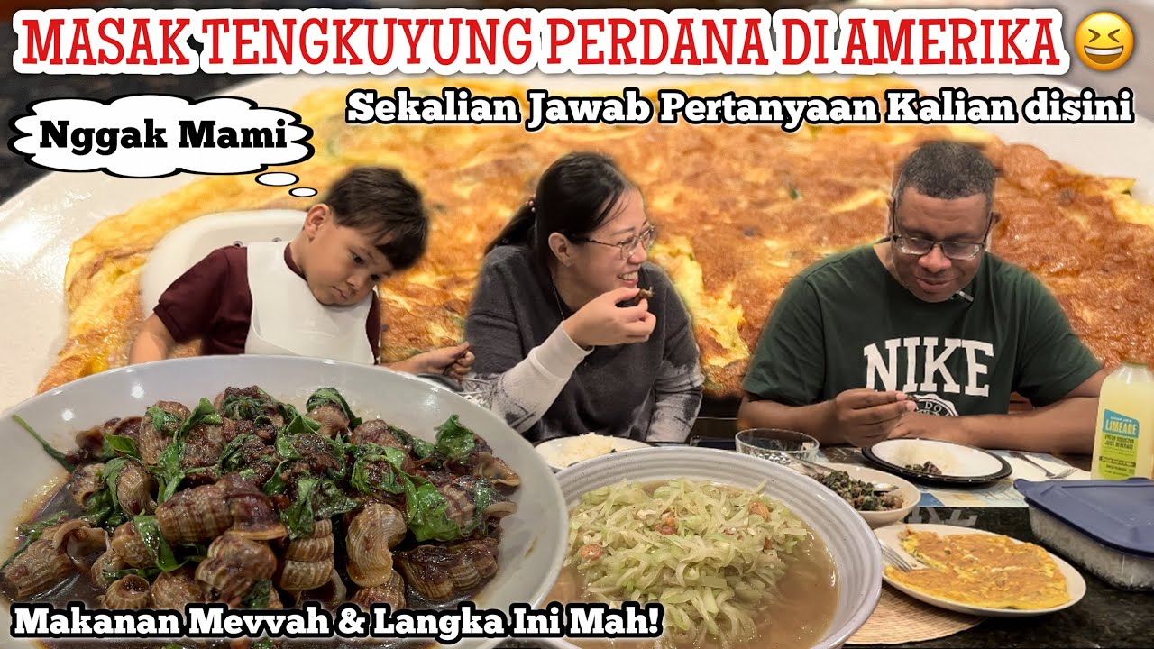 MASAK TENGKUYUNG PERDANA DI AMERIKA 😆 SUAMI DAN ANAK SEREM DULUAN | JAWAB SEDIKIT PERTANYAAN TEMAN2