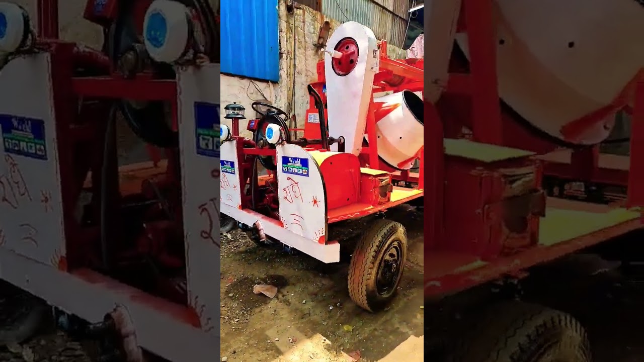 Tractor Attached Miller, Self drive Concrete Mixture lift, World's Best Cement mixer