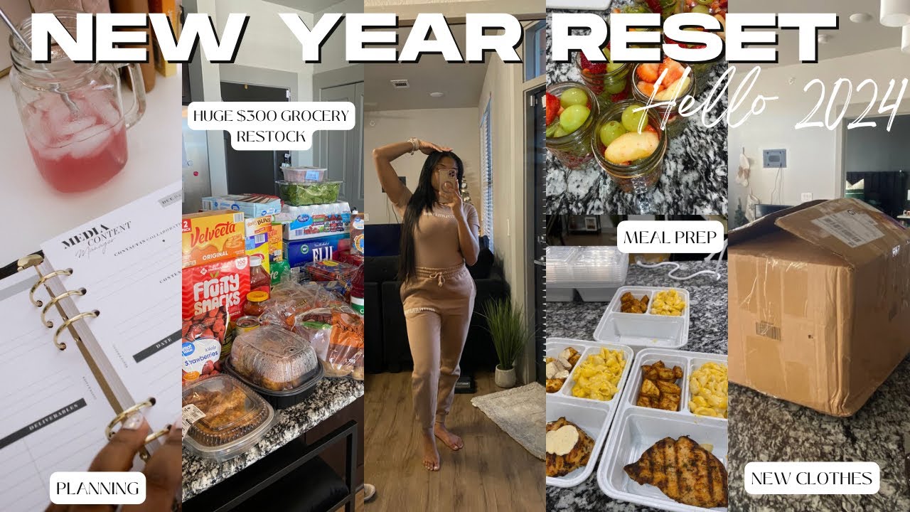 the ULTIMATE 2024 RESET🤎|Meal prep, $300 Grocery restock,planning,deep cleaning,NEW YEAR BETTER YOU