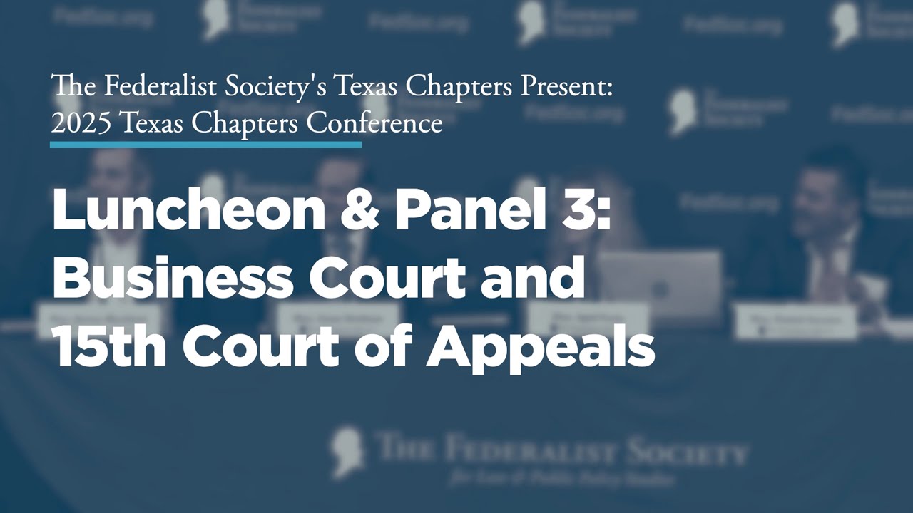 Business Court and 15th Court of Appeals [2025 Texas Chapters Conference]