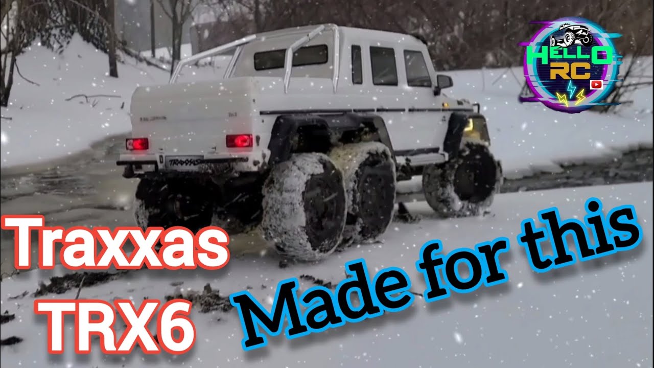 TRAXXAS TRX6 at its best! Snow & Mud crawl at Crawler County backyard rc crawler course