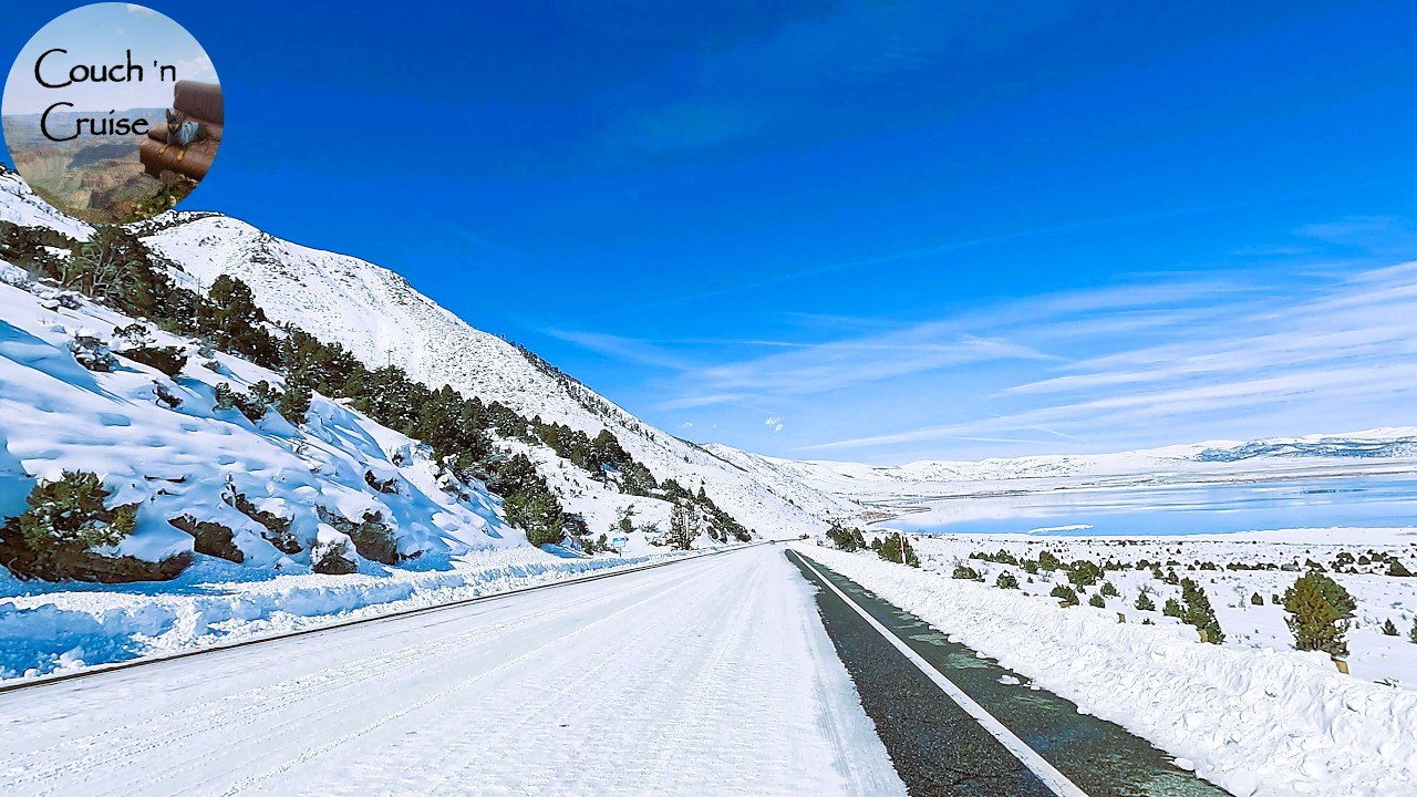 Cruising the Snowy Sierra Nevada Mountains | 4K