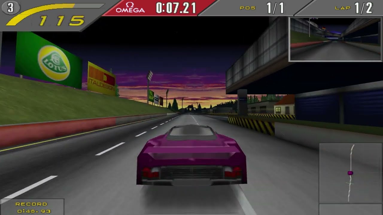 【Need for Speed II】Jaguar XJ220 - Proving Grounds (Reverse)