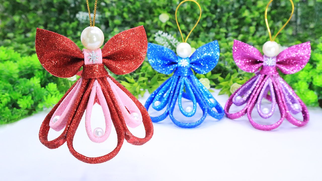 Angel From Foamiran😇Christmas Tree Toys🎄DIY Christmas Angels Foam Eva🎄Christmas Decorations