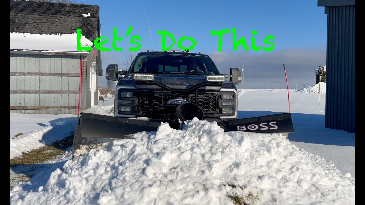 Plowing Fluffy Snow / Plowing to Barn