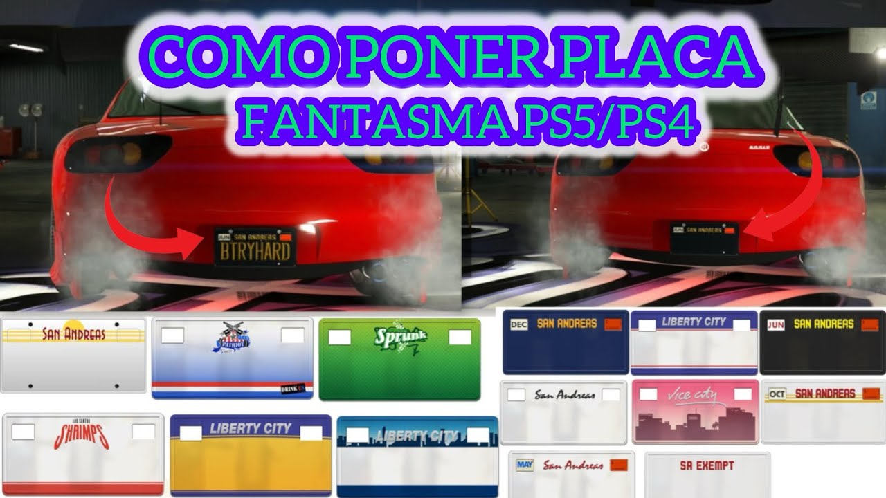 COMO PONER OH COMVERTIR PLACA FANTASMA GTAV ONLINE #gta #gtaonline #parati 