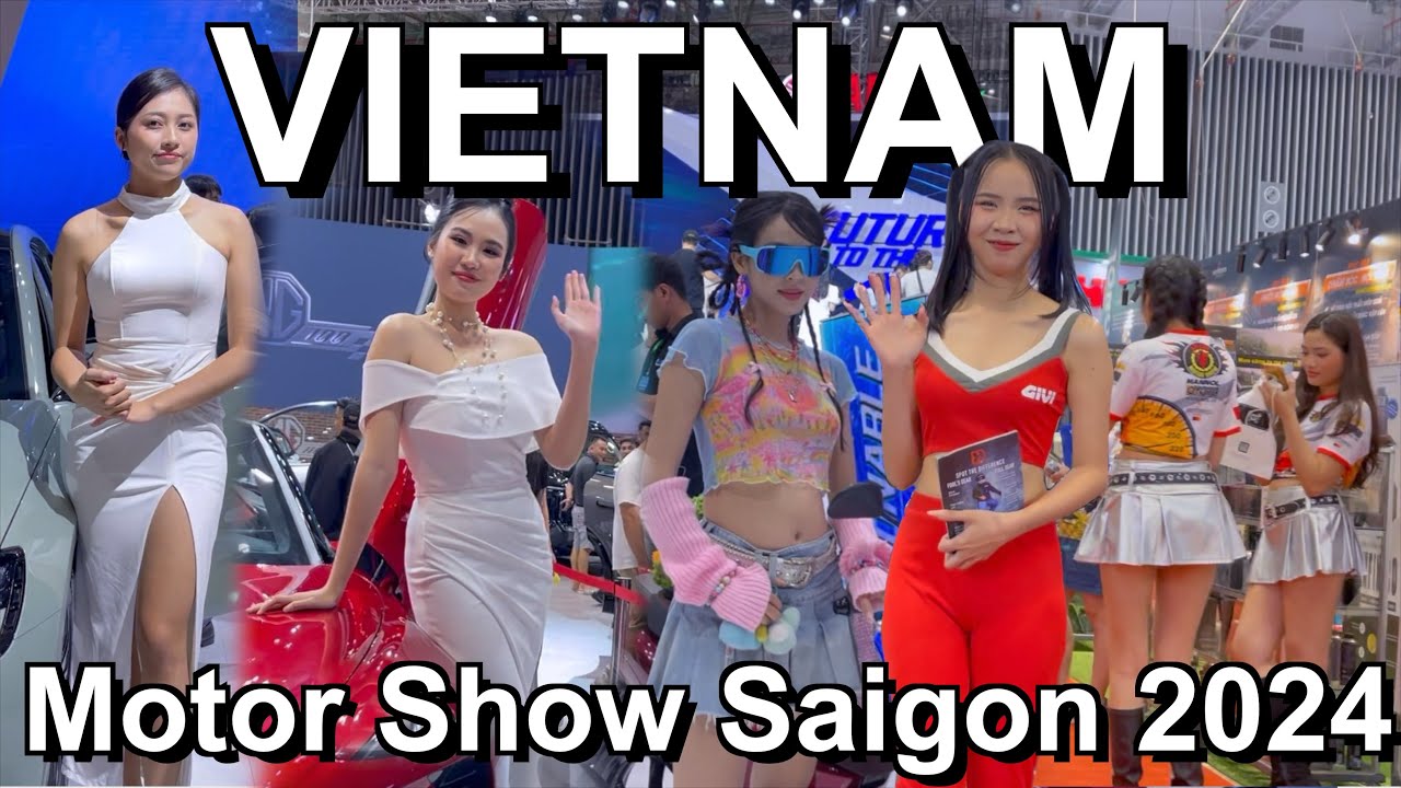 Motor Show Saigon 2024 🇻🇳 Beautiful Girls Vietnam Motor Show