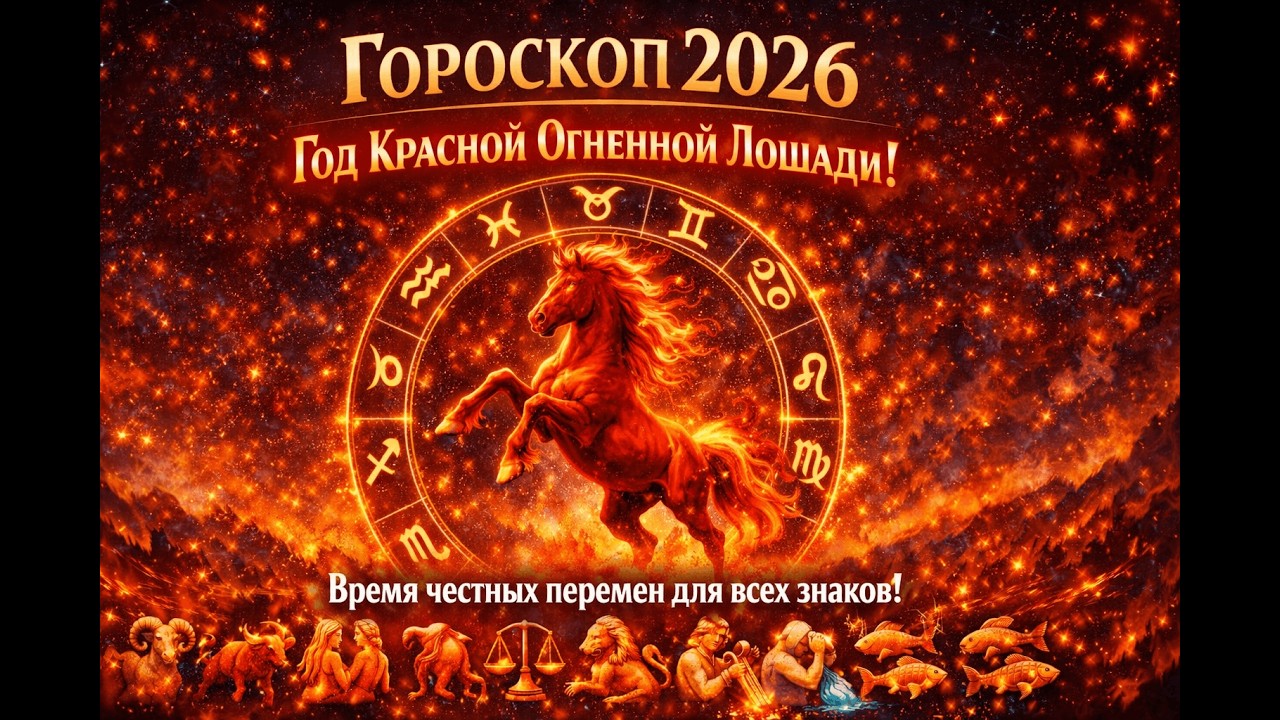 Гороскоп 2026: Год Красной Огненной Лошади — Время честных перемен для всех знаков!