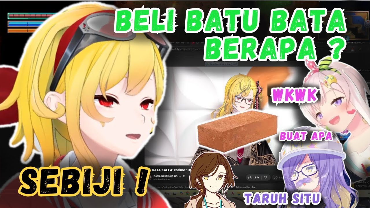YOPI Ngakak.. Struggle KAELA Ke Toko Bangunan Cari Bata Untuk Syuting Iklan Brand... 【Kaela | Clip】