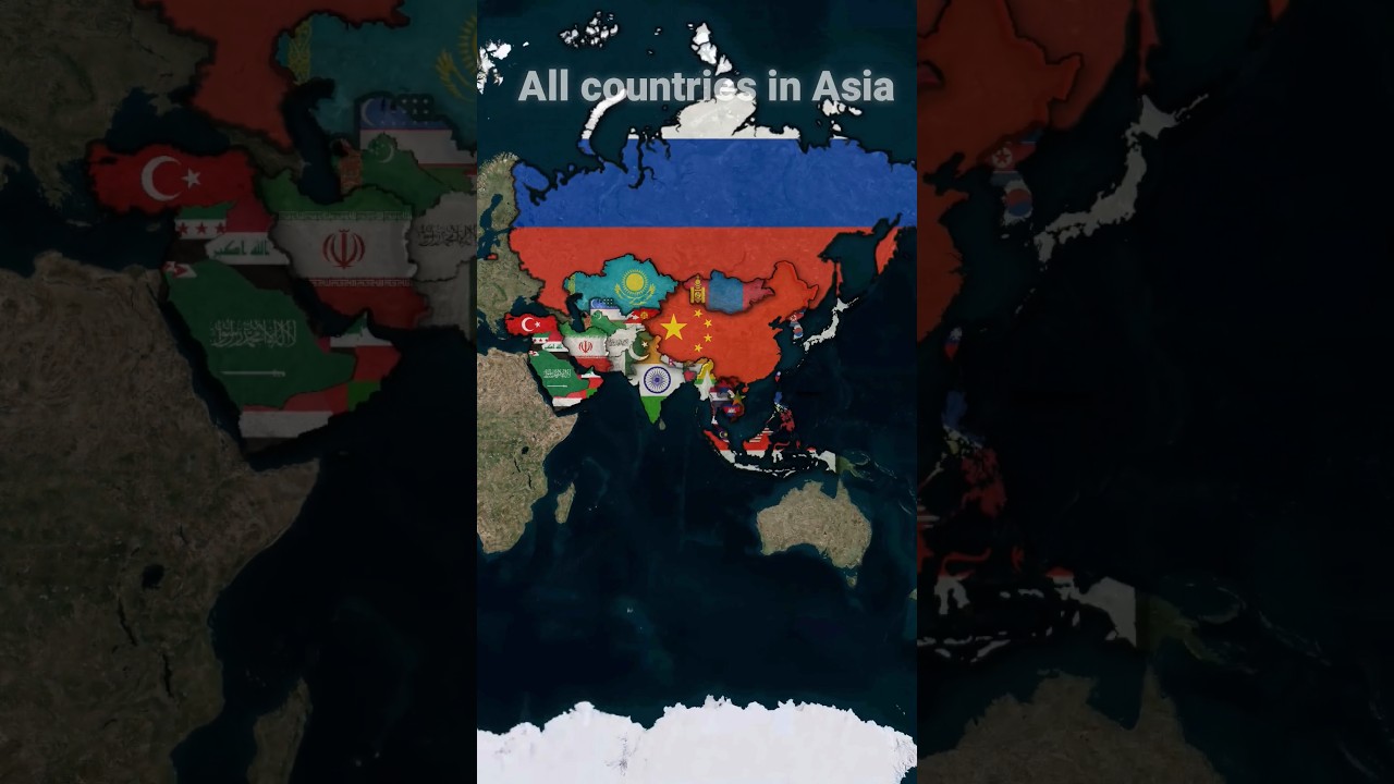 Asia all countries #shorts #geography