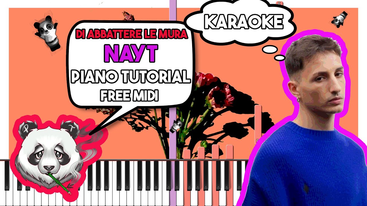 NAYT - DI ABBATTERE LE MURA (18 DONNE) - INSTRUMENTAL Piano Tutorial