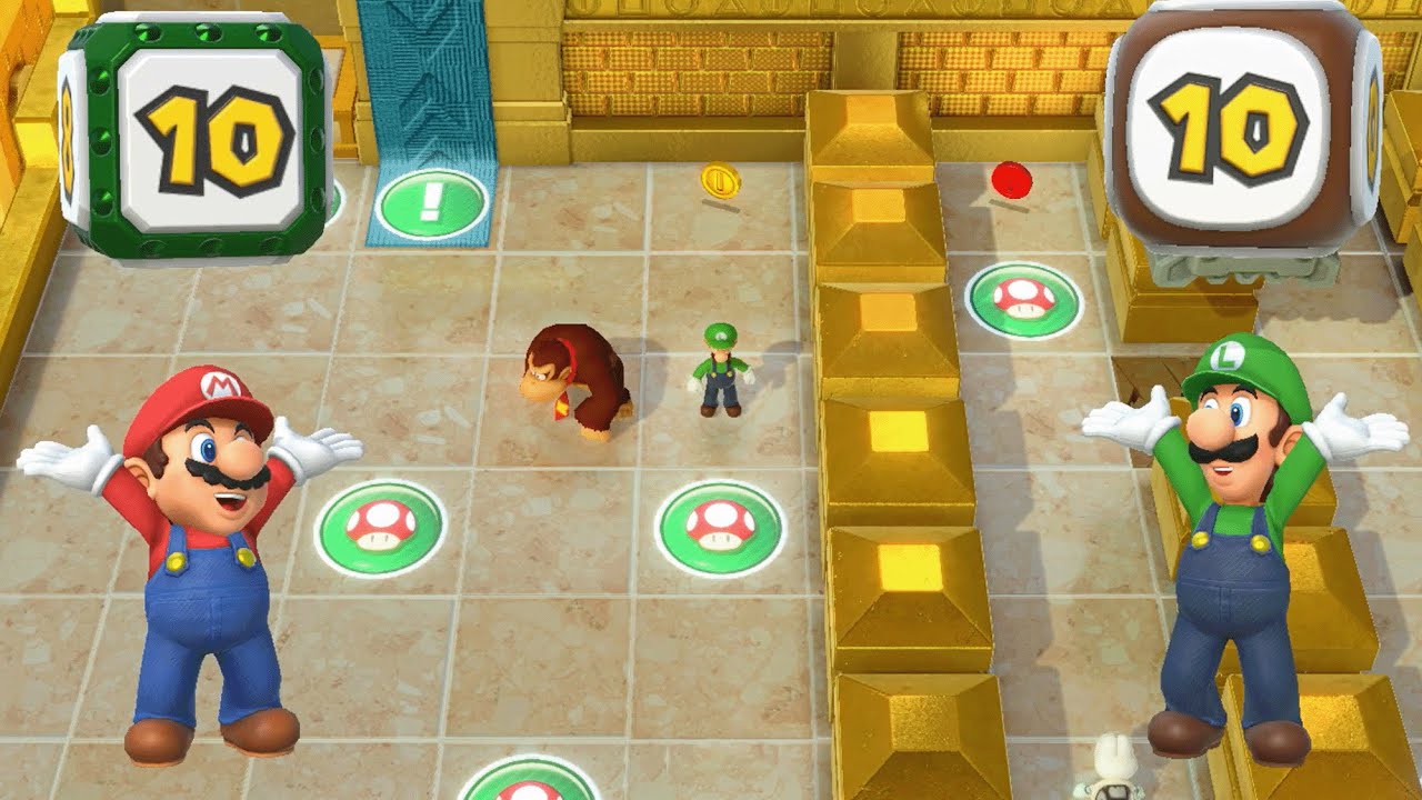 Super Mario Party - Mario and Luigi vs Boo and Dry Bones - Tantalizing Tower Toys