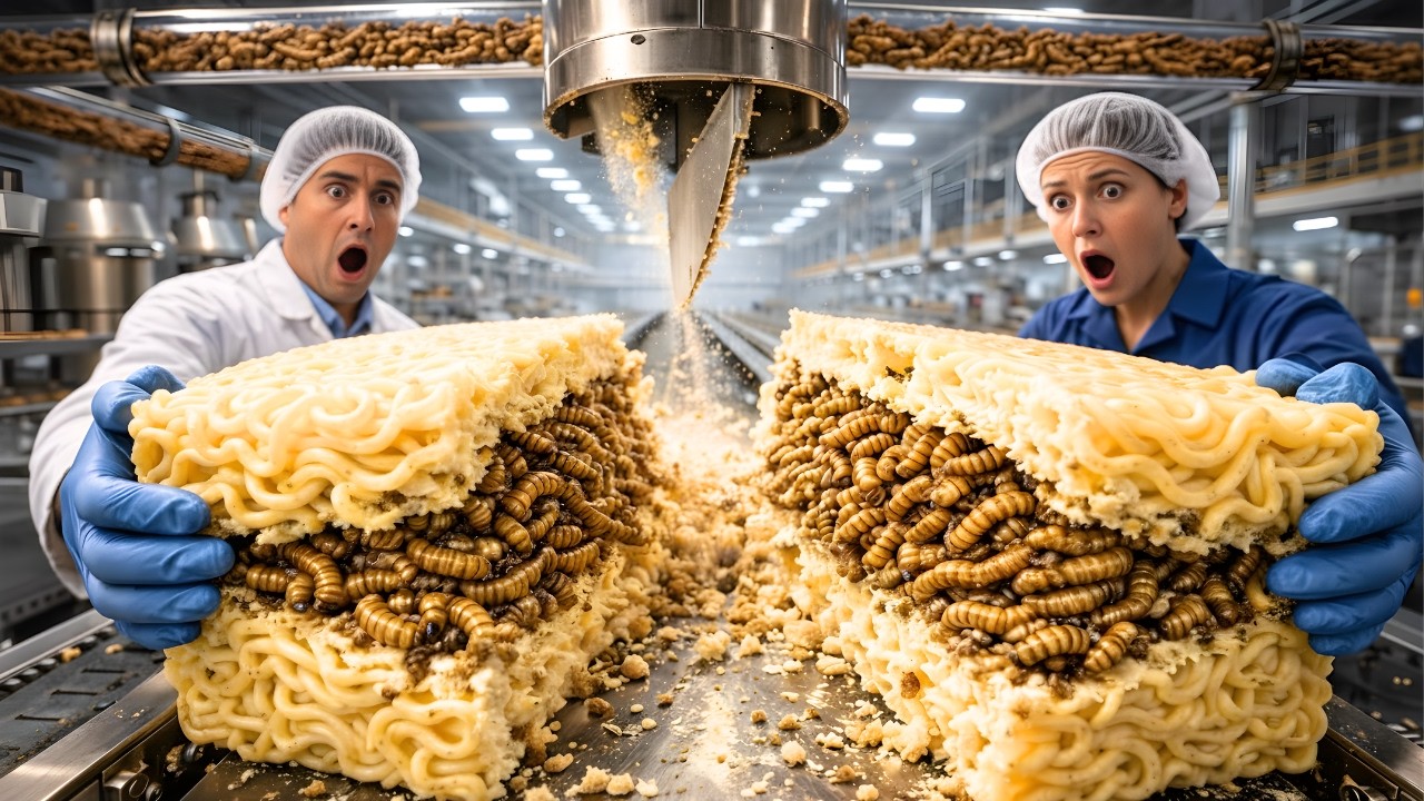 Inside a U.S. Factory Turning Millions of Worms Into Instant Noodles You Eat Every Day