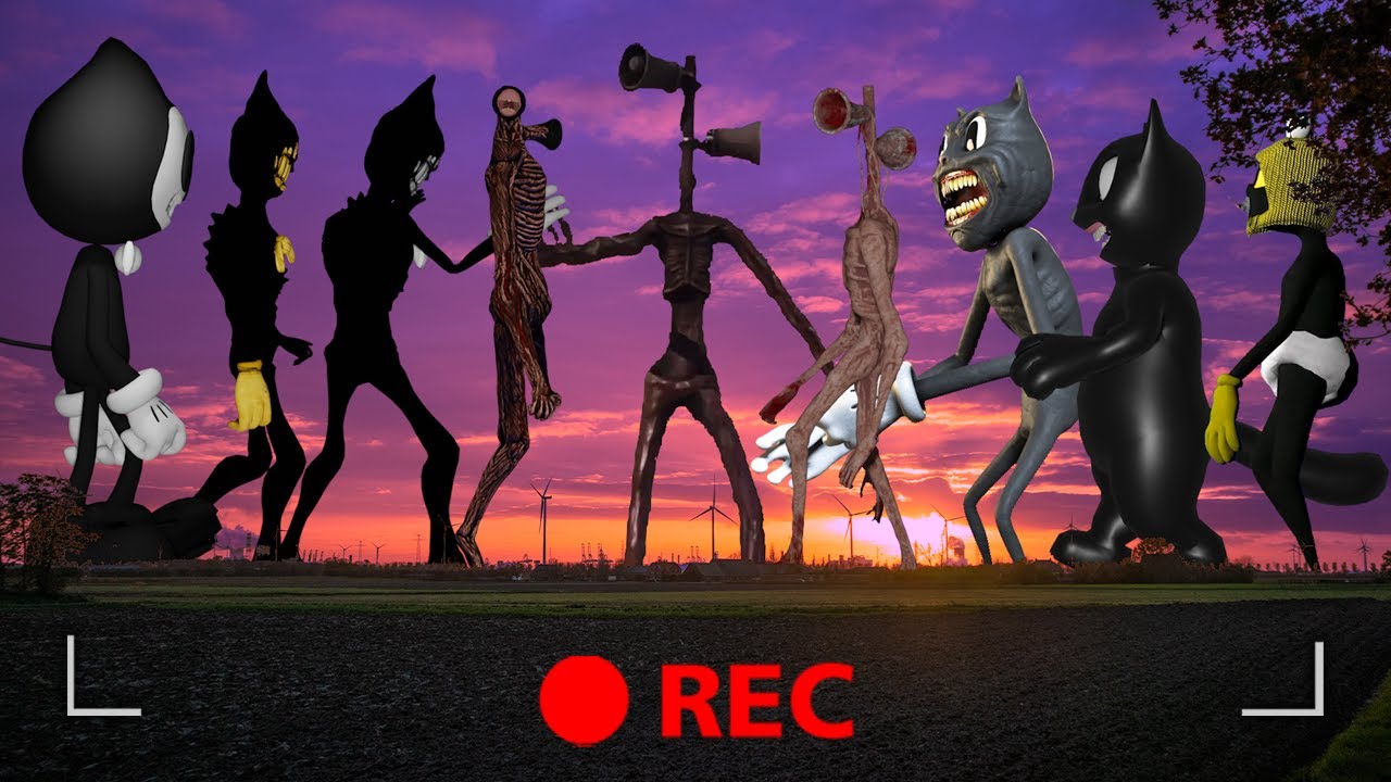 Bendy ARMY VS Siren Head ARMY VS Cartoon Cat ARMY