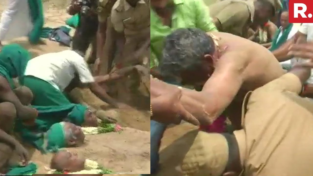 Dramatic Farmers Protest On The Banks Of The Cauvery River | #CauveryVsIPL