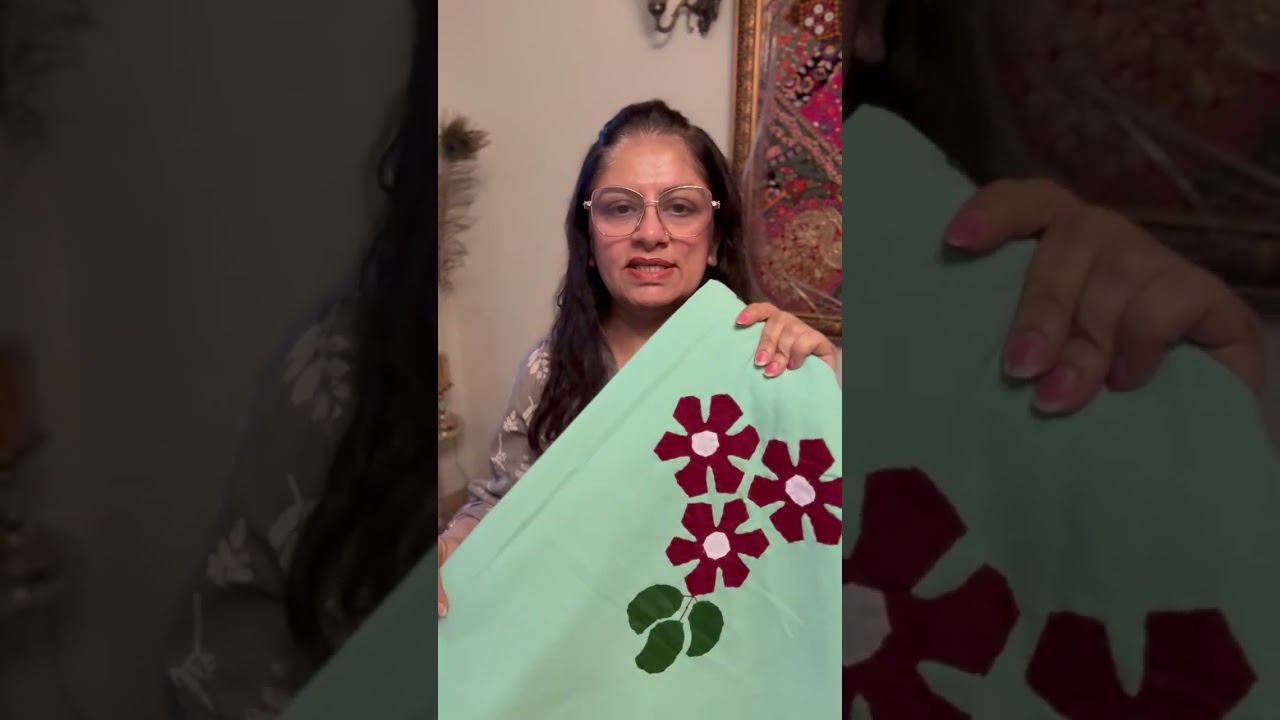 Kindly order on 9958200836#beautiful hand embroidered sheets@ Kashi Threads