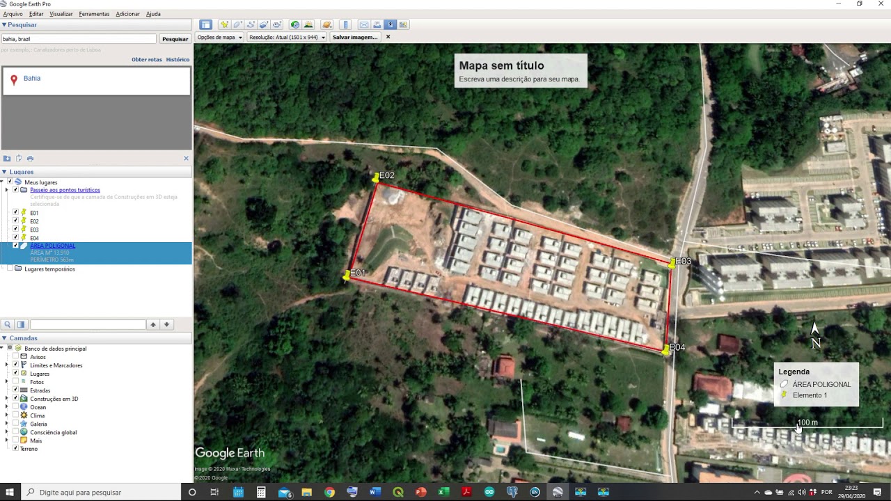 Lançando Poligonal e mapa no google earth