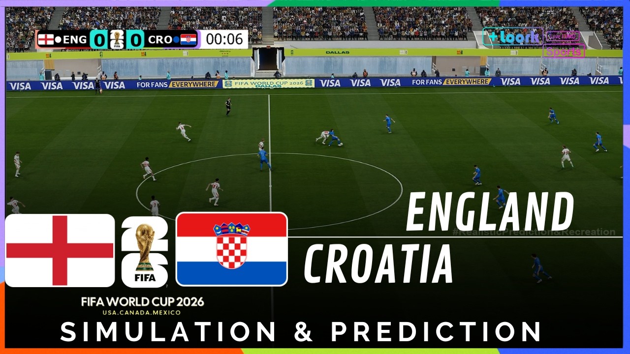 ✅ England vs Croatia | 2026 World Cup | Realistic Prediction and Recreation (Gameplay)