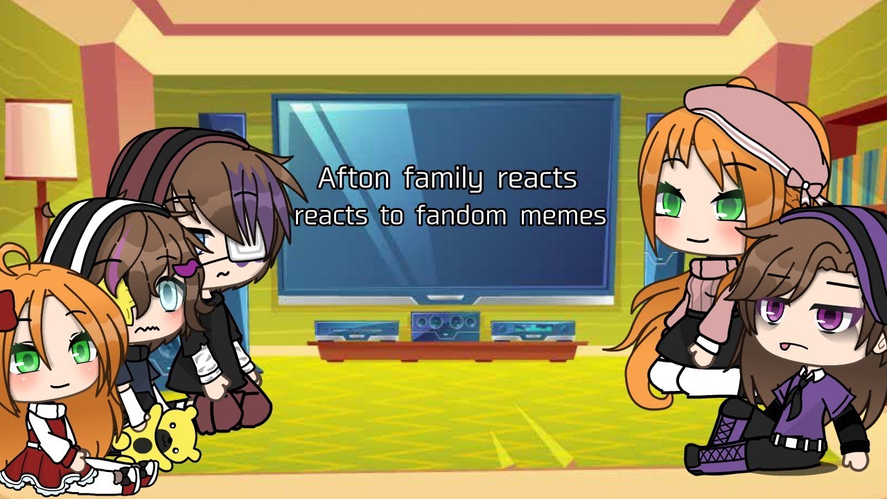 Afton family reacts to fandom memes |FNAF| Gacha life