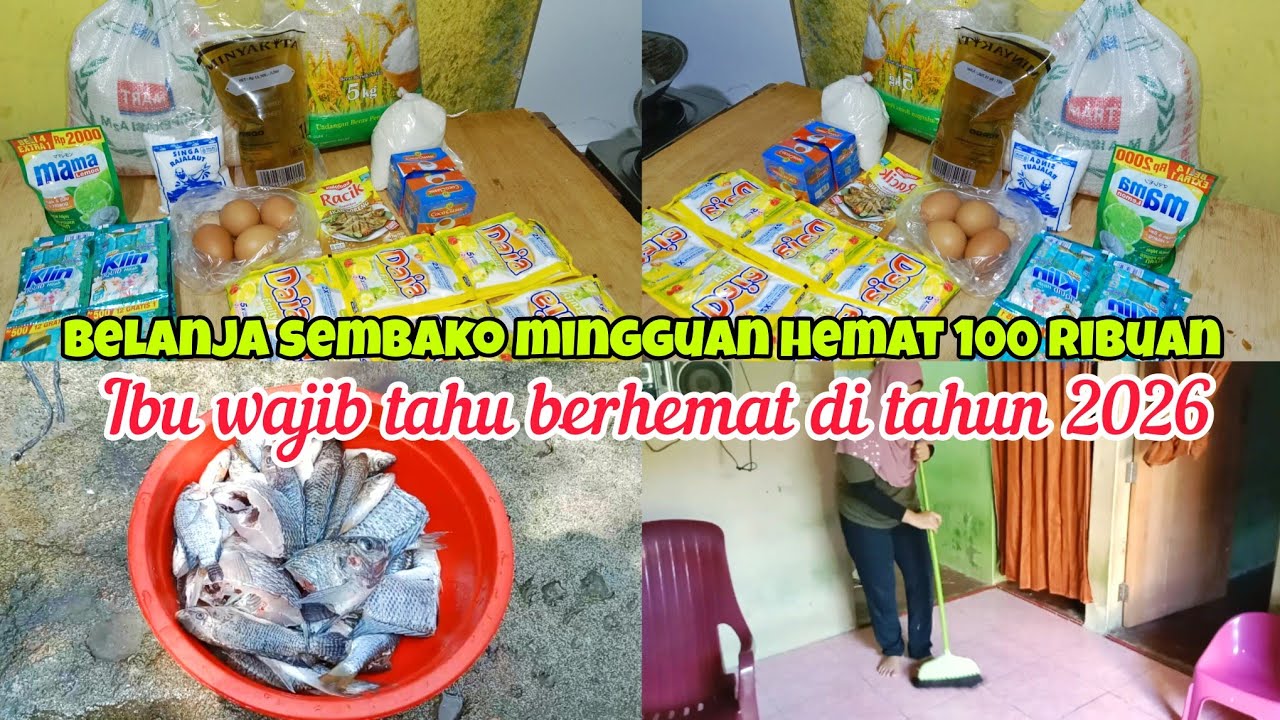 BELANJA SEMBAKO MINGGUAN HEMAT 100 RIBUAN || IBU WAJIB TAHU BERHEMAT DI TAHUN 2026 