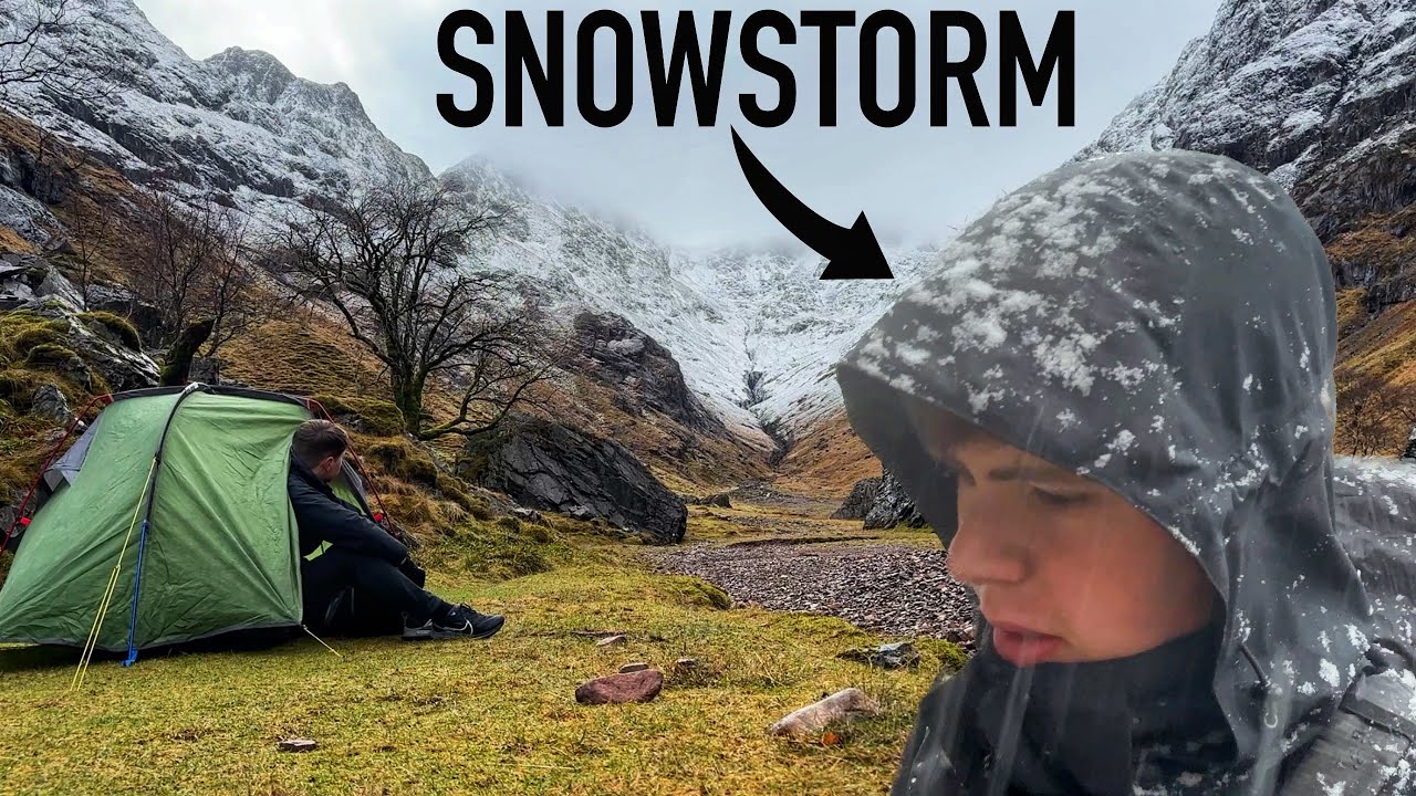 Caught in a SNOWSTORM in the Lost Valley of Glencoe
