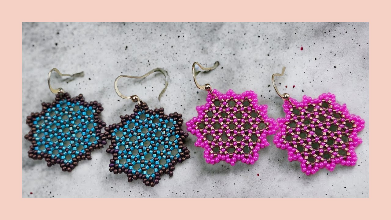 Aretes En Forma De Mandala/Aretes En Mostacillas/ Mandala/ Aretes De Miyuki