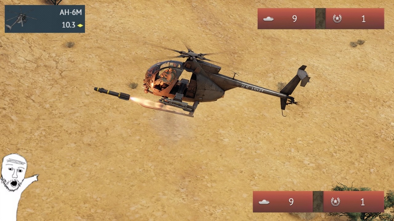 AGM-114K Hellfires at 10.3?! AH-6M Littlebird | War Thunder [Gameplay + Memes]