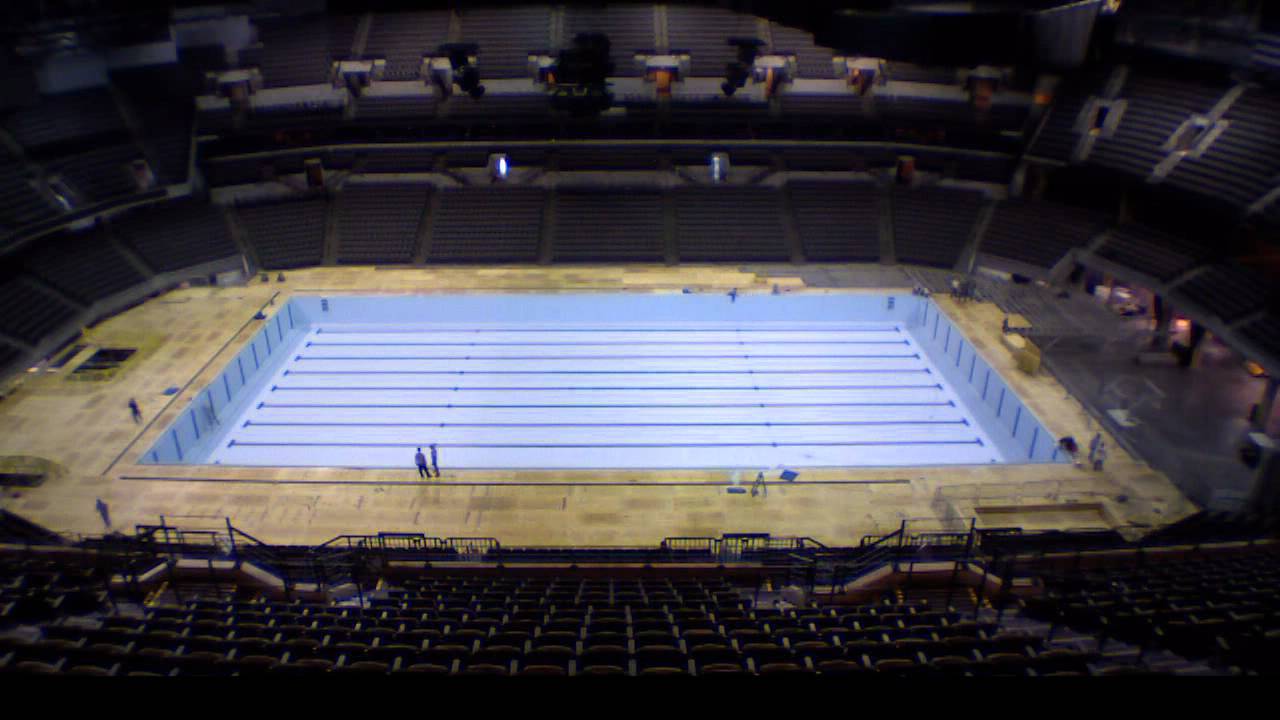 2012 U.S. Swimming Team Trials Pool Myrtha Install Time Lapse.wmv