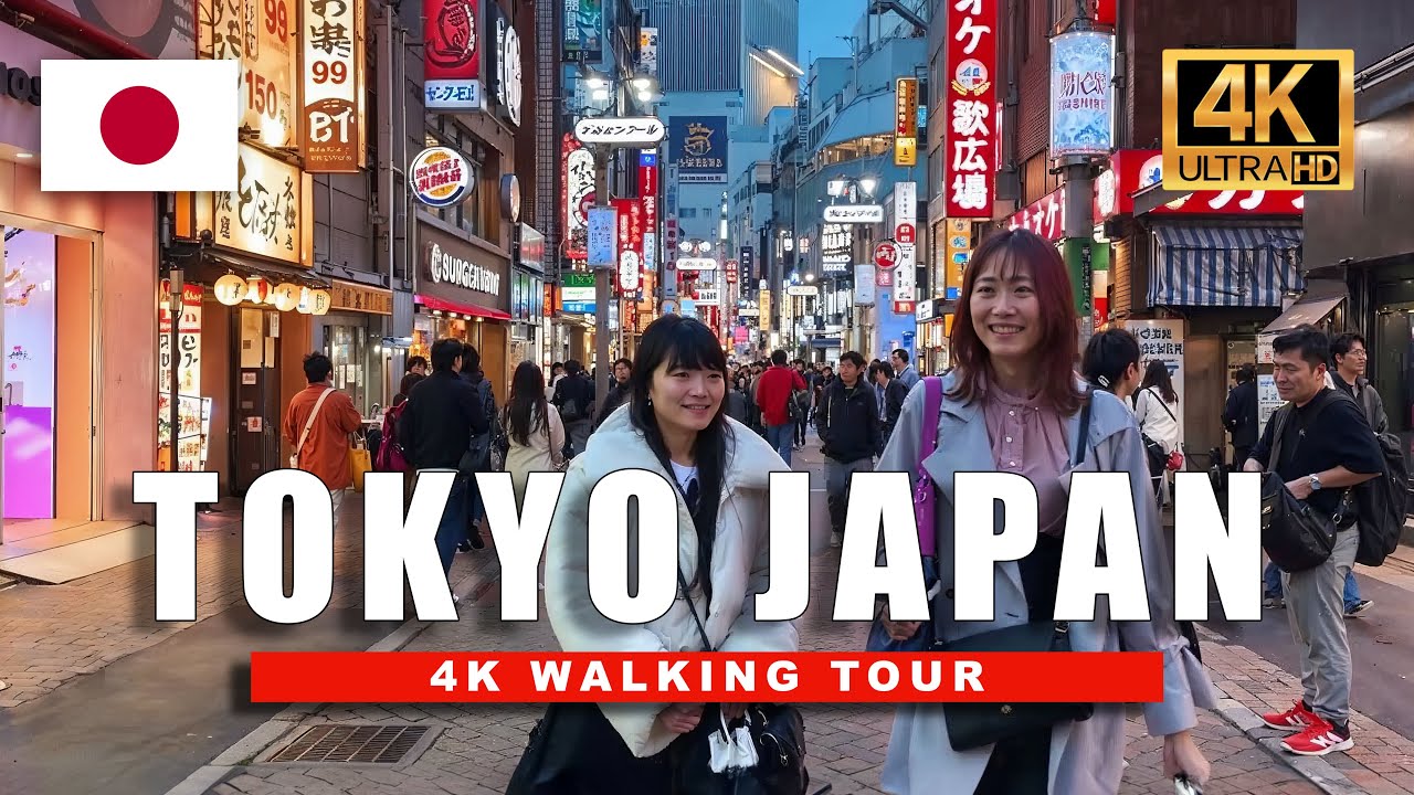 🇯🇵 Tokyo, Japan Walking Tour in the Rain | Walk the Streets of Japan Day & Night | 4K HDR 60fps