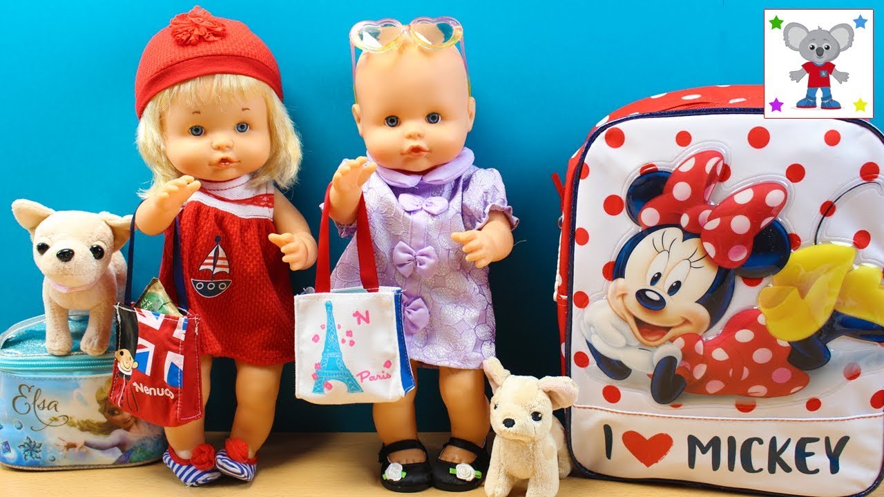 Las Bebés Nenuco HERMANITAS TRAVIESAS van de Vacaciones y Preparamos la Maleta y Neceser de viaje