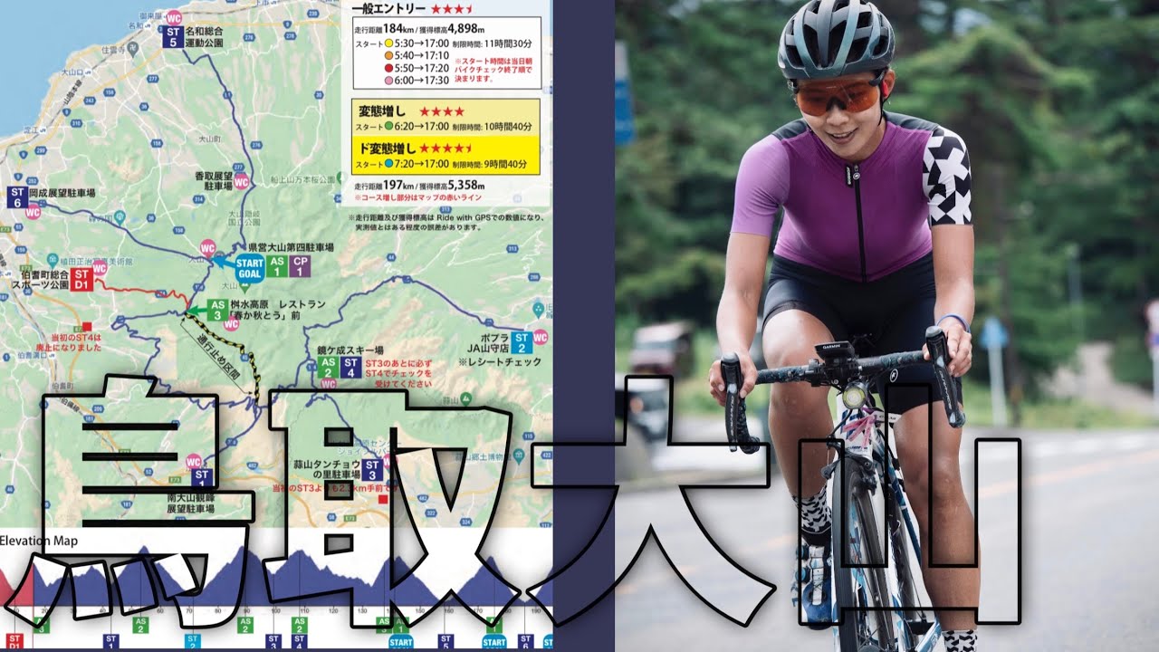 The PEAKS Round 9 鳥取大山記録動画。197km、5178m↑