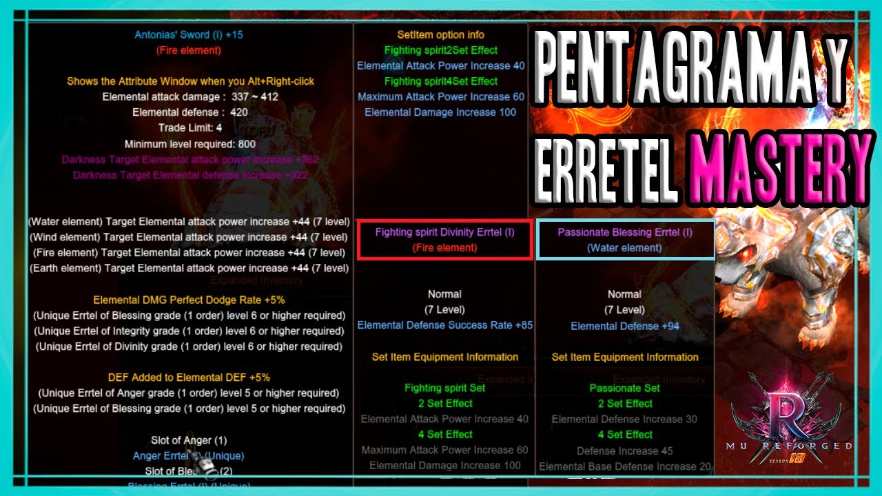 PENTAGRAMAS MASTERY PARTE 2 | Mu Online Season 18