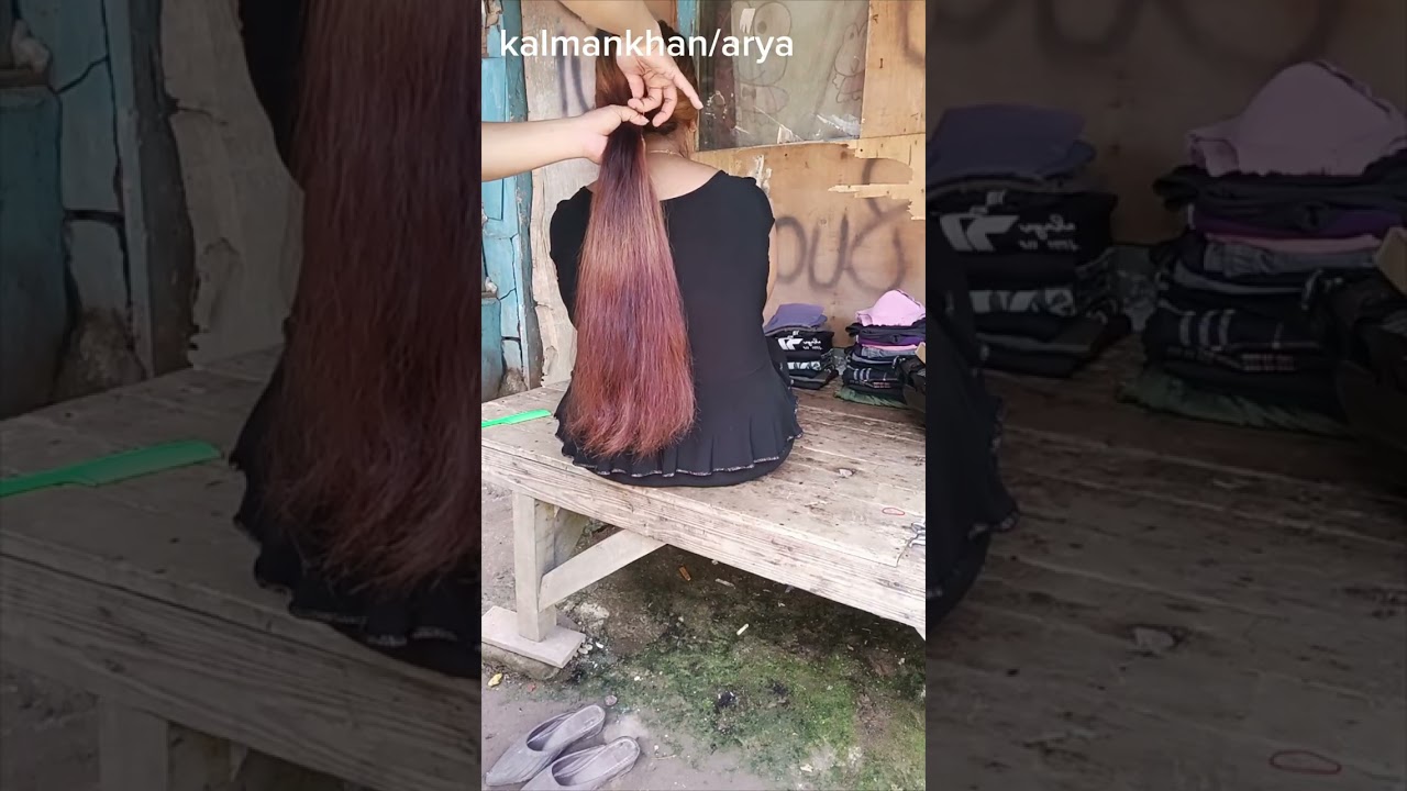Rambut panjang pirang dipotong karena suami