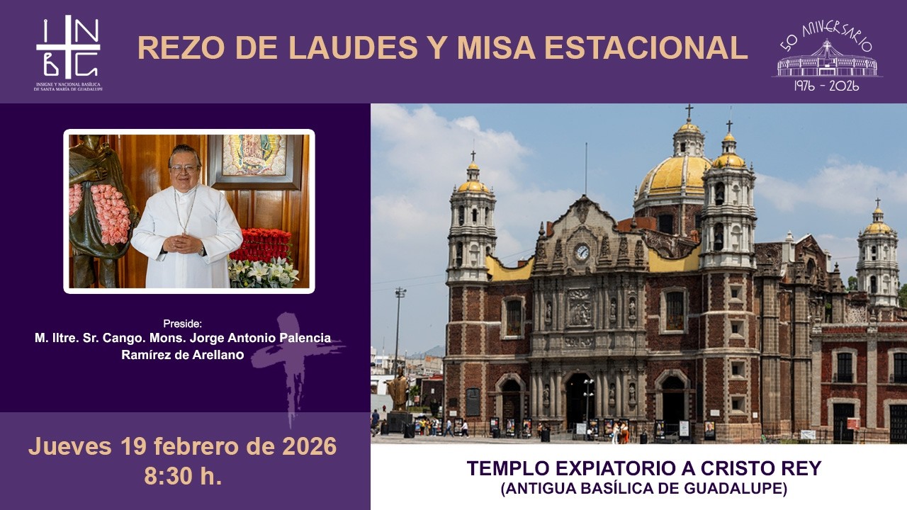 Rezo de Laudes y Misa Estacional, 19 de febrero de 2026, 8:30 h.