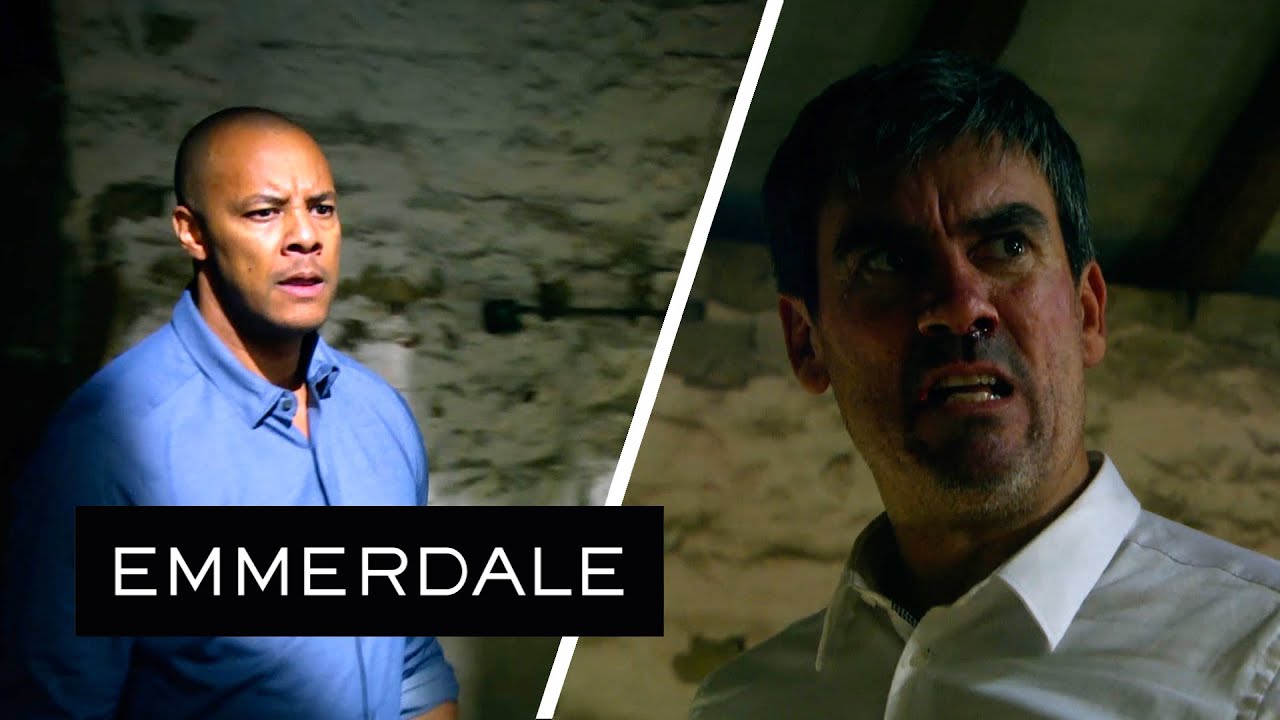 Emmerdale - Cain And Al's Showdown In The Barn
