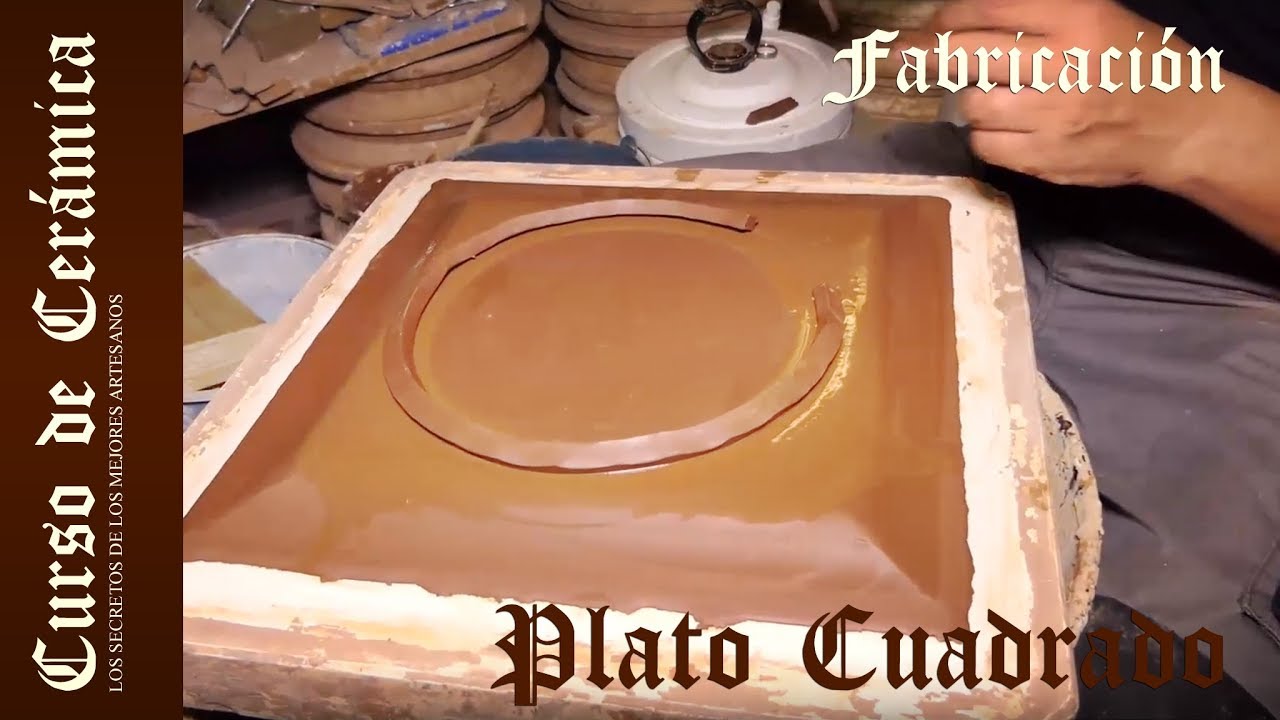 Curso de Cerámica - Fabricar Plato Cuadrado con Molde