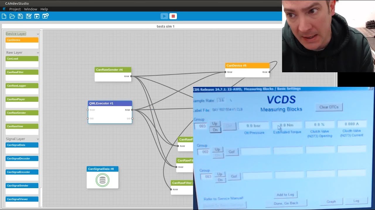 Simulating vehicle CAN networks for bench testing emulating ECU Candev Studio, Savvycan and Canable