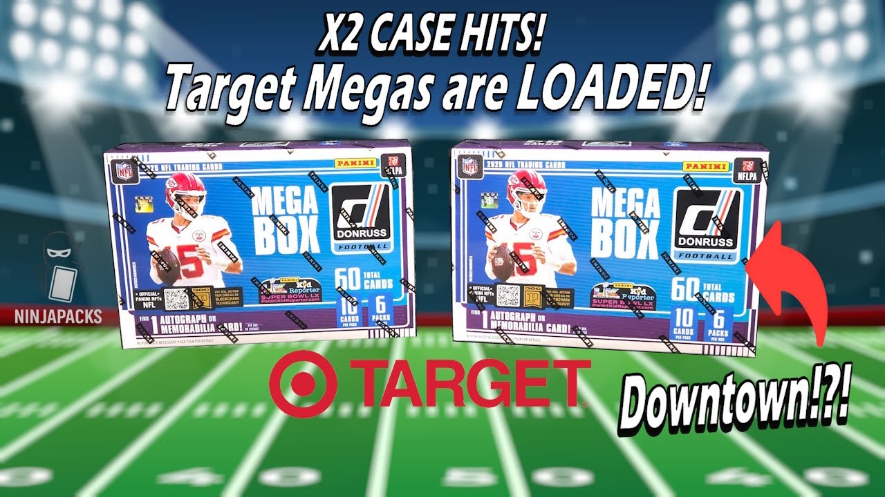 MASSIVE Case Hits! LOADED Target Donruss Football Megas! 🏈| NinjaPacks - ASMR
