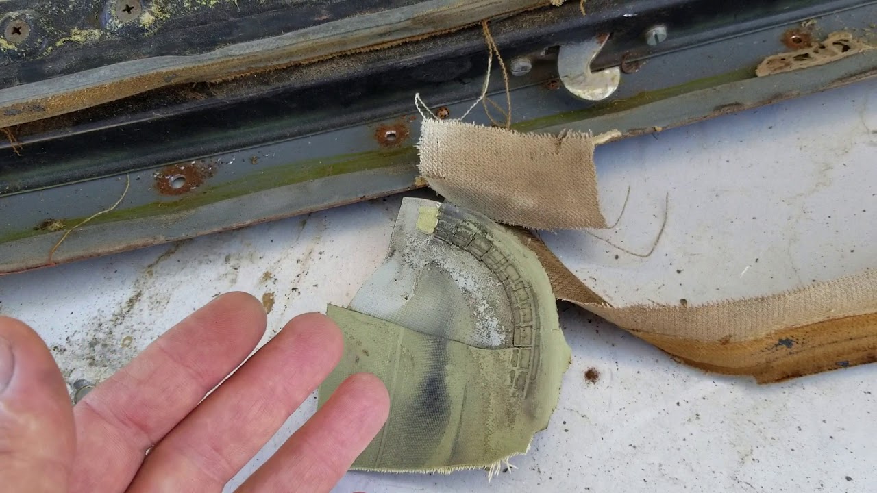 vw bug rag top 100% original apart what it looks like
