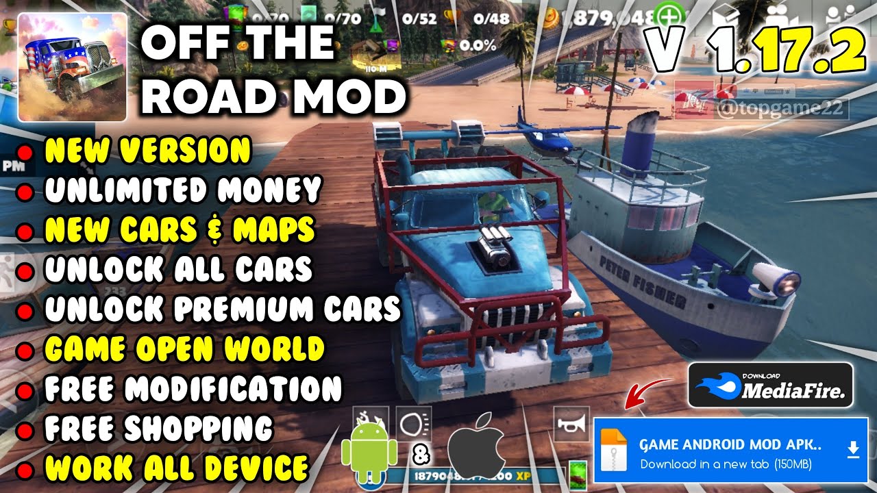 OFF THE ROAD MOD APK 1.17.2 НОВЕЙШАЯ ВЕРСИЯ 2025 ГОДА - Неограниченные деньги и разблокировка все...